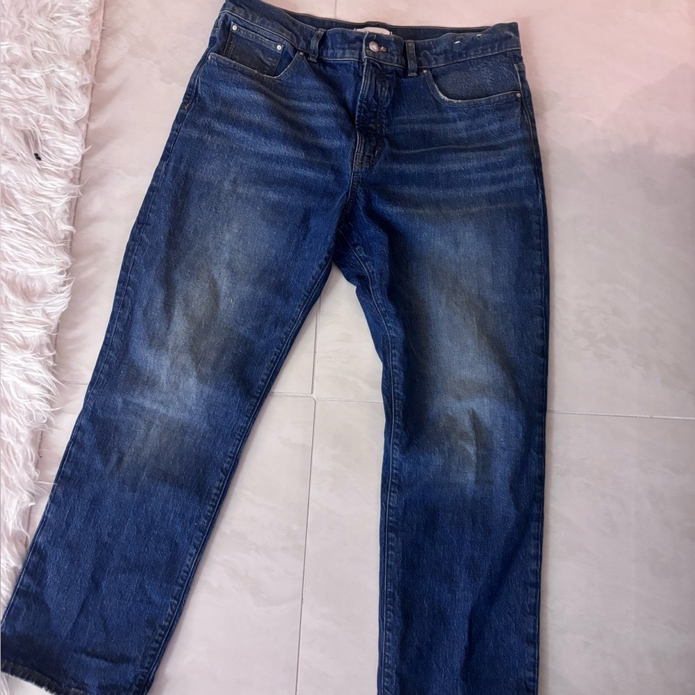 Madewell Women's Dark Blue Straight Leg Jeans